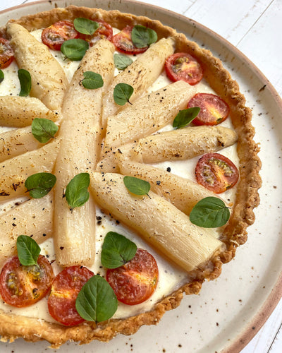 White Asparagus & Parmesan Tart