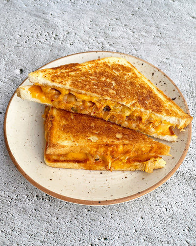 Kimchi Cheddar Grilled Cheese (Awesome)